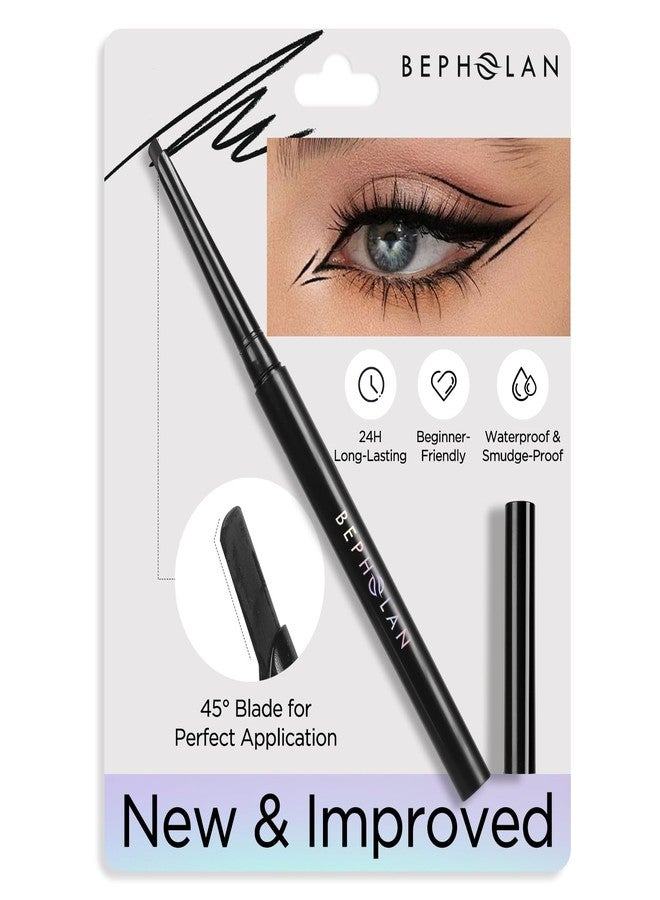 BEPHOLAN Black Eyeliner Pencils,D-tips Waterproof Gel Eyeliner Pencil Waterline Eye Liner Pen for Women Waterproof Smudge Proof Long-lasting (BLACK-D) - Image 1